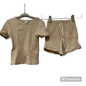 Shop Zovi Peyton Short Set Beige 2/3T